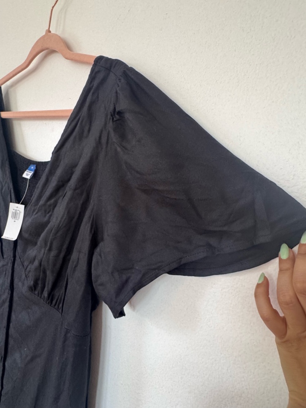 NWT Old Navy Black Jack Button-Down Crepe Midi Dress Size 2X - Picture 9 of 11